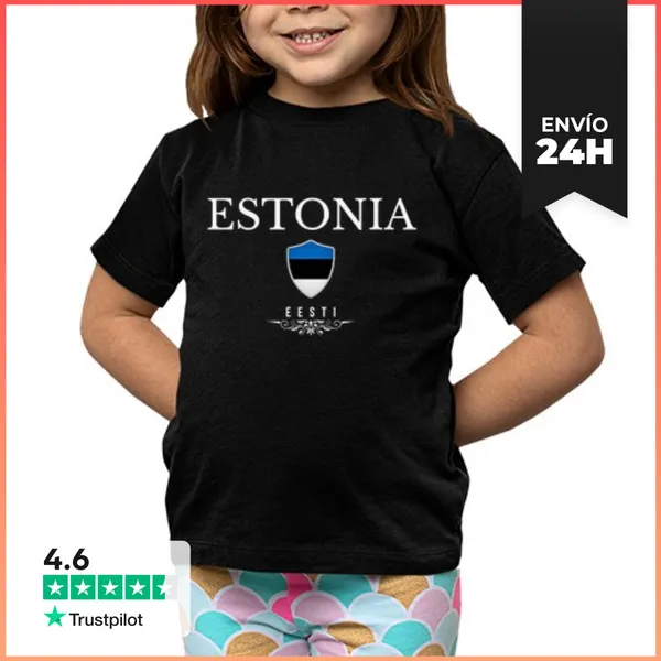 Camiseta Clásica Para Niños Bandera Estonia, Orgullo Estonio