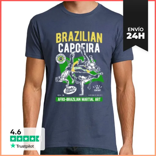 Camiseta Hombre Clásica Brazilian Capoeira LaTostadora