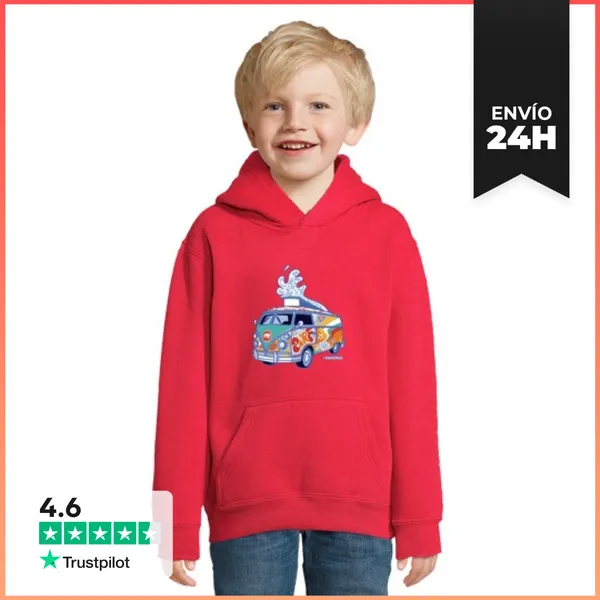 Sudadera Para Niños Con Capucha FURGOSURF LaTostadora