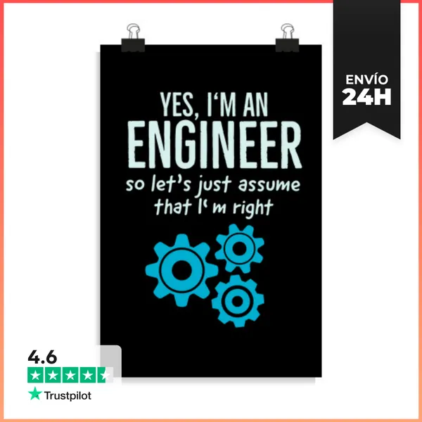 Póster Vertical Si Soy Un Ingeniero Técnico Gracioso LaTostadora