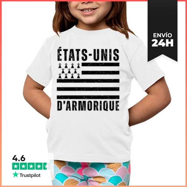Camiseta Clásica Para Niños Estados-unidos De Armórica Humor