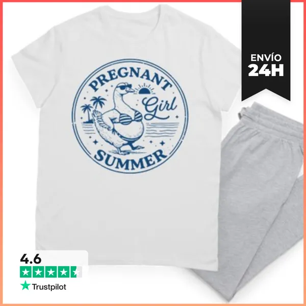 Pijama PREGNANT GIRL SUMMER BEACH GOOSE MOM LaTostadora