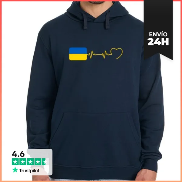 Sudadera Unisex Con Capucha Latido Del Corazón Del Hombre De