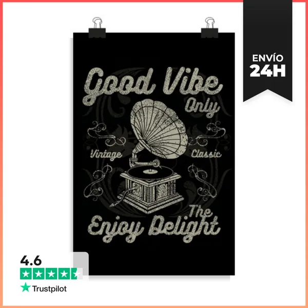 Póster Vertical Good Vibe Only LaTostadora