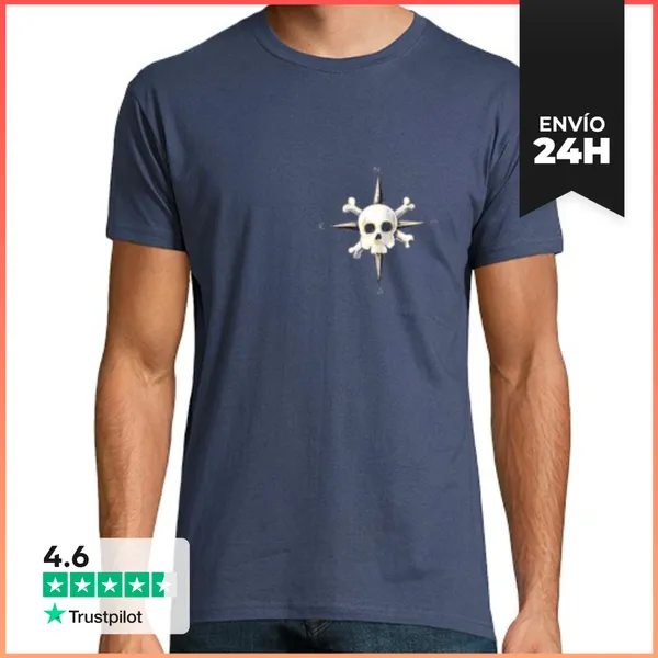 Camiseta Hombre Clásica Corazon Pirata LaTostadora