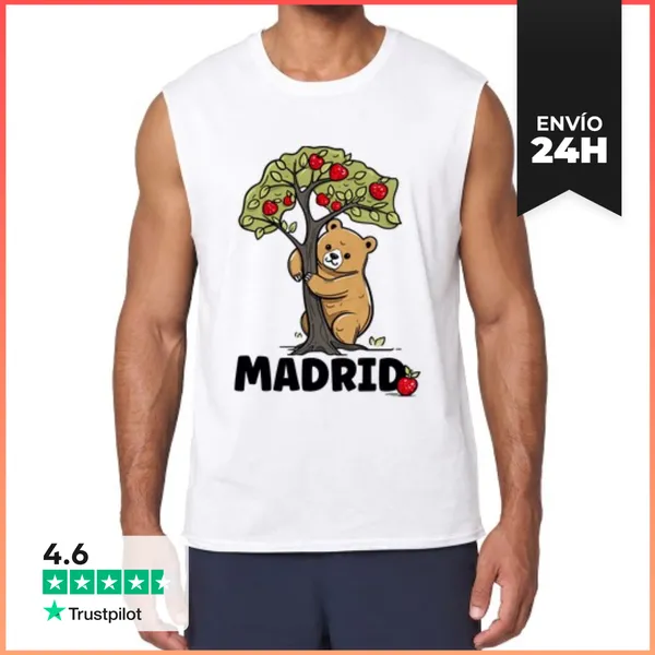 Camiseta Sin Mangas Oso Y Madroño De Madrid LaTostadora