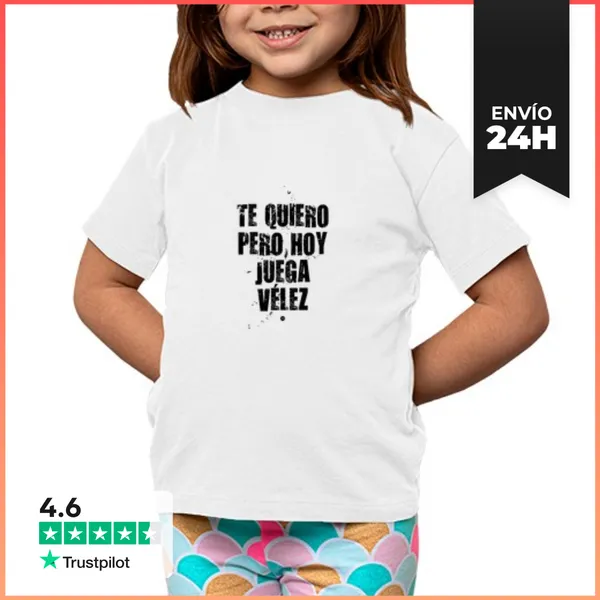 Camiseta Clásica Para Niños Te Quiero Pero Hoy Juega Vélez Fc