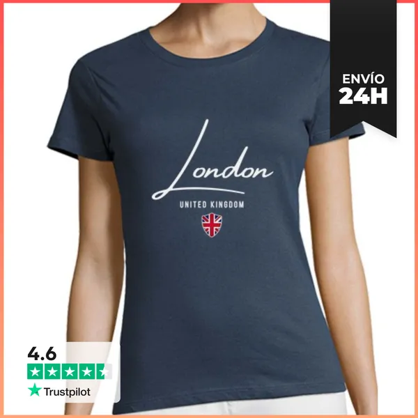 Camiseta Mujer Clásica Londres Reino Unido, Amo Londres