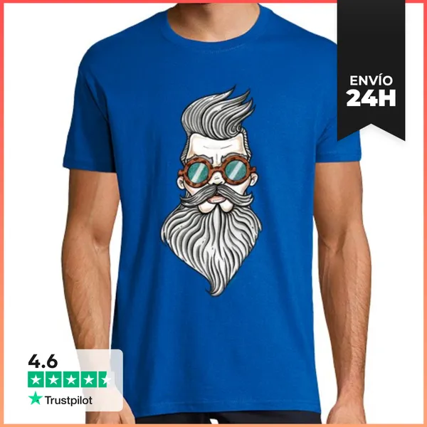 Camiseta Hombre Clásica Bearded Man. LaTostadora