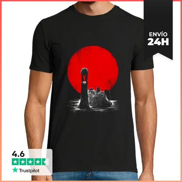 Camiseta Hombre Clásica Cisne De La Medianoche LaTostadora