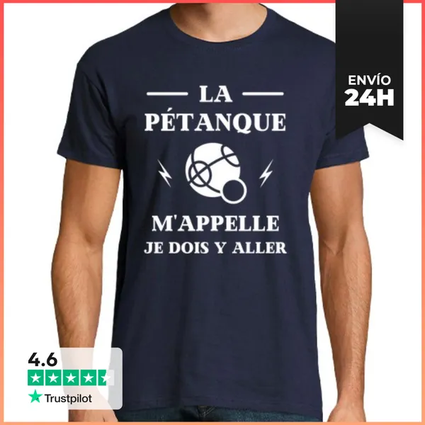 Camiseta Hombre Clásica La Petanca Me Llama Humor De Bolos