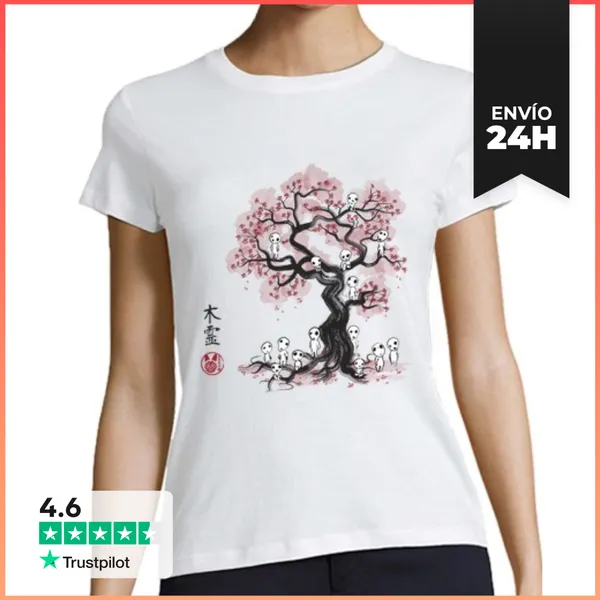 Camiseta Mujer Clásica Forest Spirits Sumi-e LaTostadora