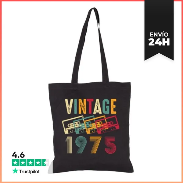 Bolsa De Tela VINTAGE 1975 CASSETTES LaTostadora