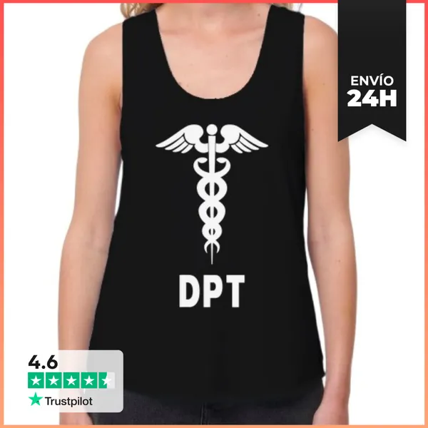 Camiseta Mujer Sin Mangas, Loose Fit Doctor En Fisioterapia Dpt