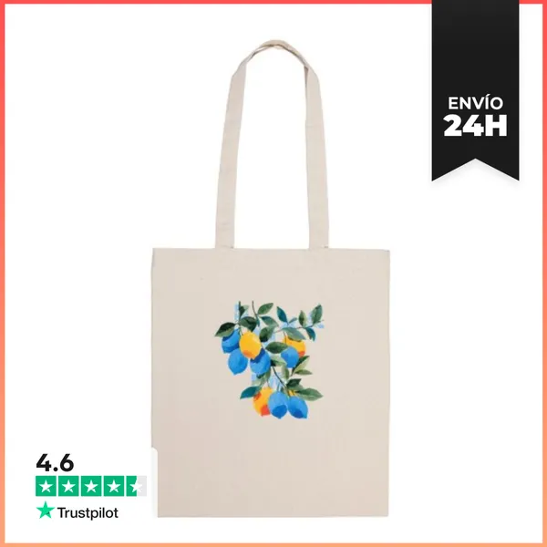 Bolsa De Tela Rama De Limonero Adornada Con Limones LaTostadora