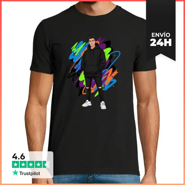 Camiseta Hombre Clásica Camiseta Estilo Urbano - Personaje