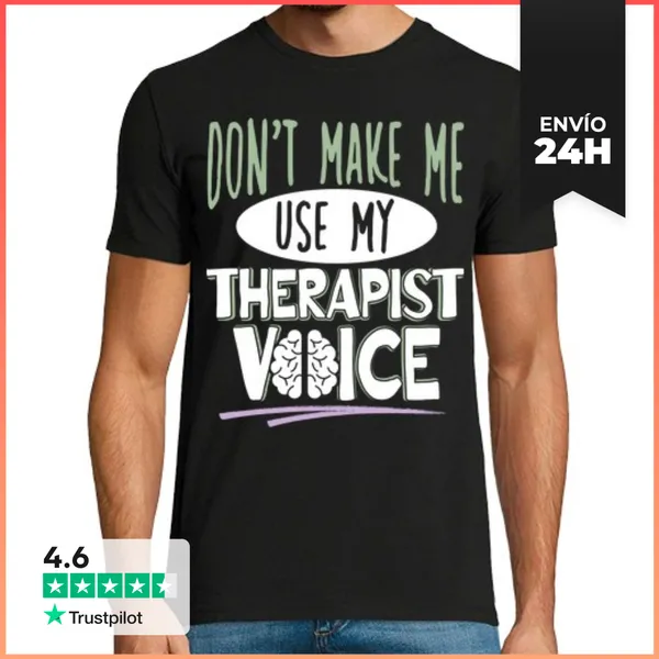 Camiseta Hombre Clásica Diseño Divertido De Terapeuta Bienestar