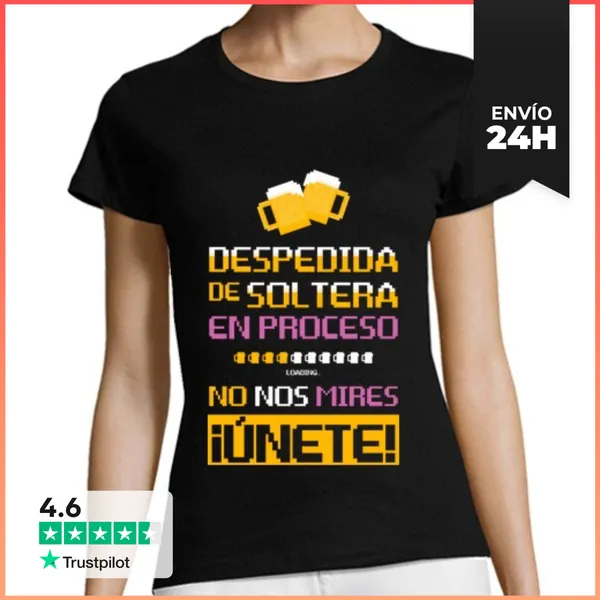 Camiseta Mujer Clásica Despedida De Soltera En Proceso