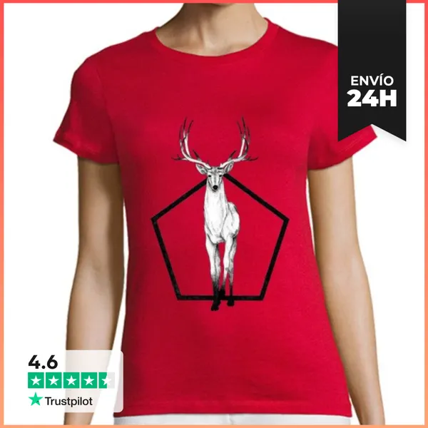 Camiseta Mujer Clásica Ciervo LaTostadora