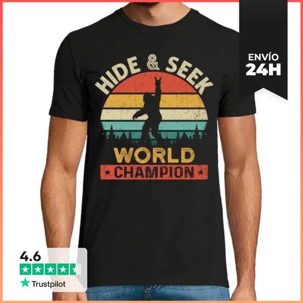 Camiseta Hombre Clásica BIGFOOT HIDE AND SEEK WORLD CHAMPION