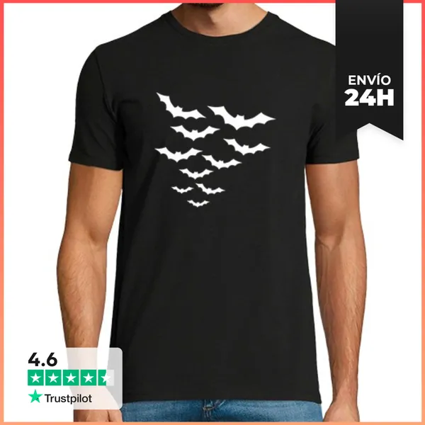 Camiseta Hombre Clásica Murciélagos LaTostadora
