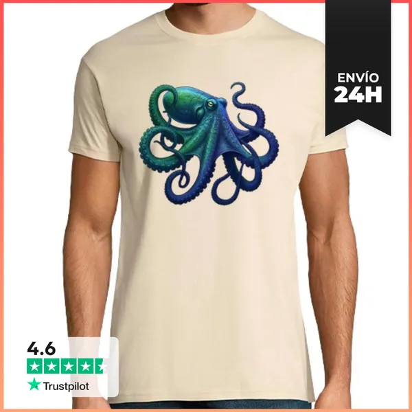 Camiseta Hombre Clásica Pulpo LaTostadora