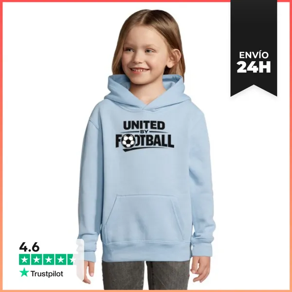 Sudadera Para Niños Con Capucha Unidos Por El Fútbol LaTostadora
