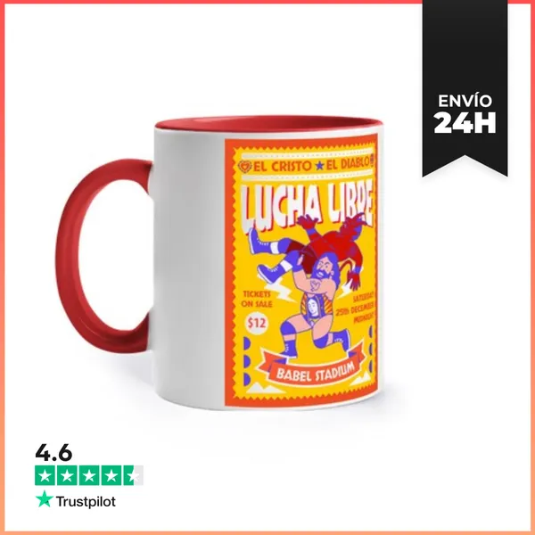 Taza De Colores LUCHA LIBRE LaTostadora