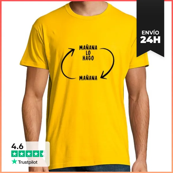 Camiseta Hombre Clásica Mañana Lo Hago LaTostadora