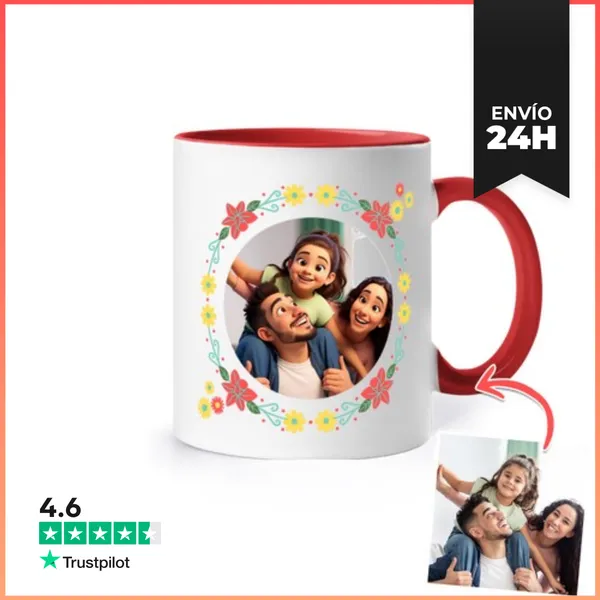 Taza De Colores Efecto Animación 3D Taza Con Foto Y Texto