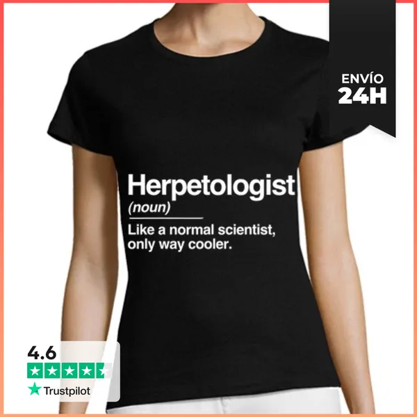 Camiseta Mujer Clásica Definición De Herpetólogo Normal Solo