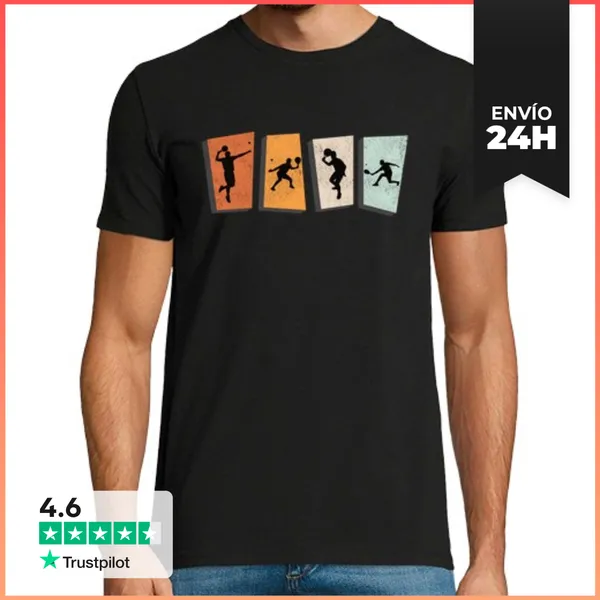 Camiseta Hombre Clásica Tenista Pádel Vintage LaTostadora