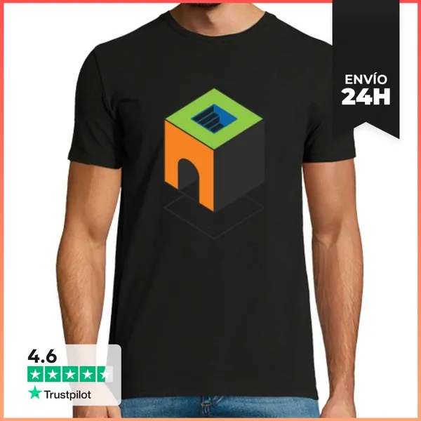 Camiseta Hombre Clásica Cubo Infinito LaTostadora