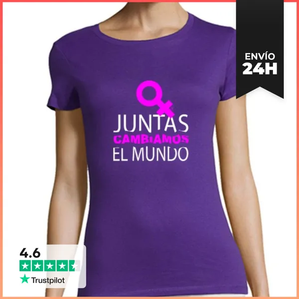 Camiseta Mujer Clásica JUNTAS CAMBIAMOS EL MUNDO LaTostadora