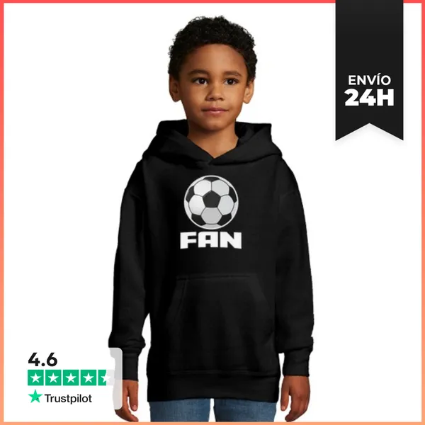 Sudadera Para Niños Con Capucha Aficionado Al Fútbol LaTostadora