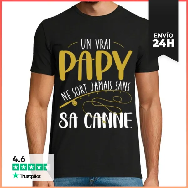 Camiseta Hombre Clásica Un Verdadero Abuelo Nunca Sale Sin Su R