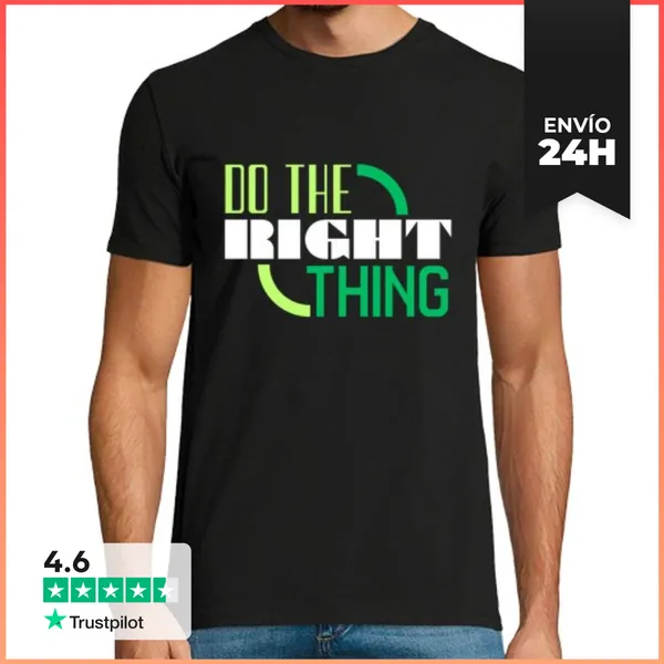 Camiseta Hombre Clásica Haz Lo Correcto LaTostadora