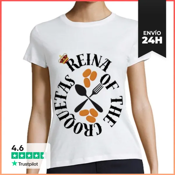 Camiseta Mujer Clásica Reina De Las Croquetas LaTostadora