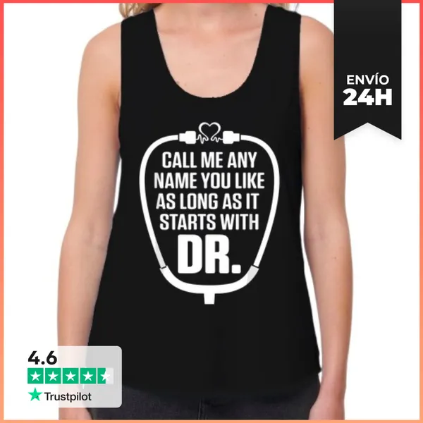 Camiseta Mujer Sin Mangas, Loose Fit Dnp Doctor En Práctica De
