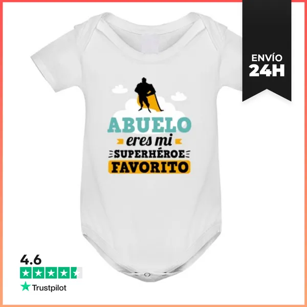 Body Bebé Abuelo, Eres Mi Superhéroe Favorito, Día Del Padre
