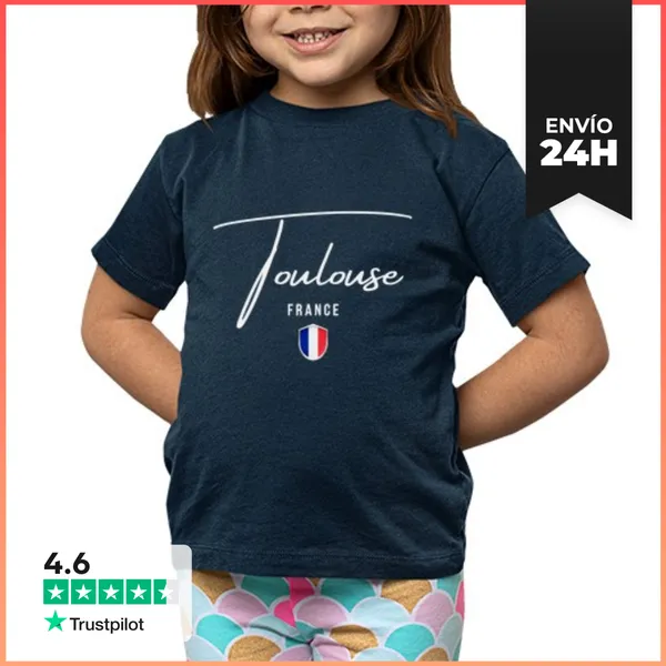 Camiseta Clásica Para Niños Toulouse Francia, Amo Toulouse