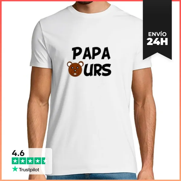 Camiseta Hombre Clásica Papá Oso LaTostadora