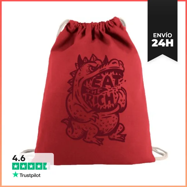 Mochila Saco Con Cuerdas Eat The Rich LaTostadora