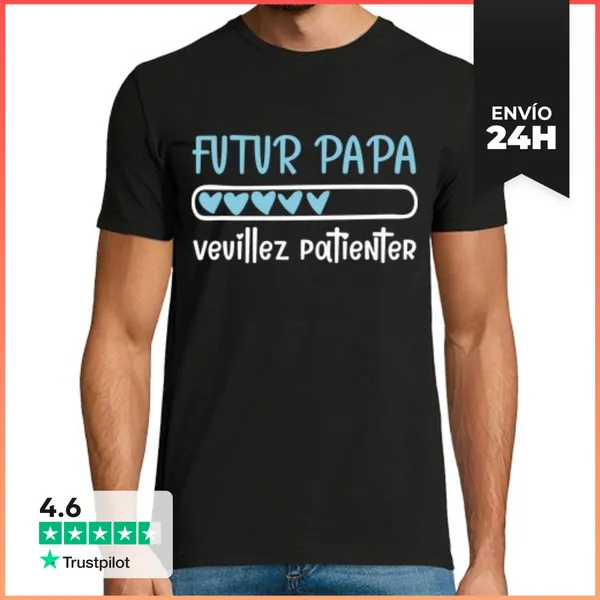 Camiseta Hombre Clásica Futuro Regalo De Papá Humor Anuncio De