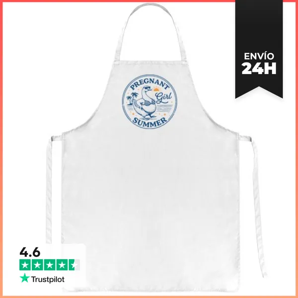 Delantal PREGNANT GIRL SUMMER BEACH GOOSE MOM LaTostadora