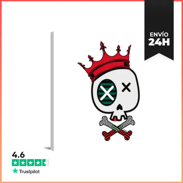 Lienzo Cuadrado Skull Red King C LaTostadora