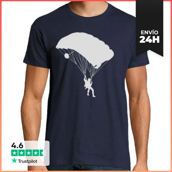 Camiseta Hombre Clásica Camiseta Paracaidismo Mod.22 LaTostadora