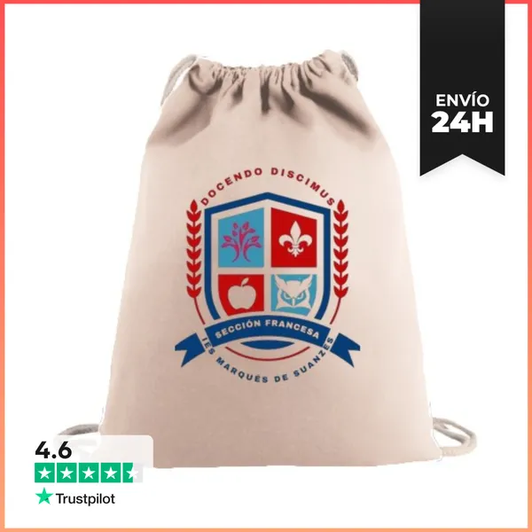 Mochila Saco Con Cuerdas Mochila Tela Sección Francesa