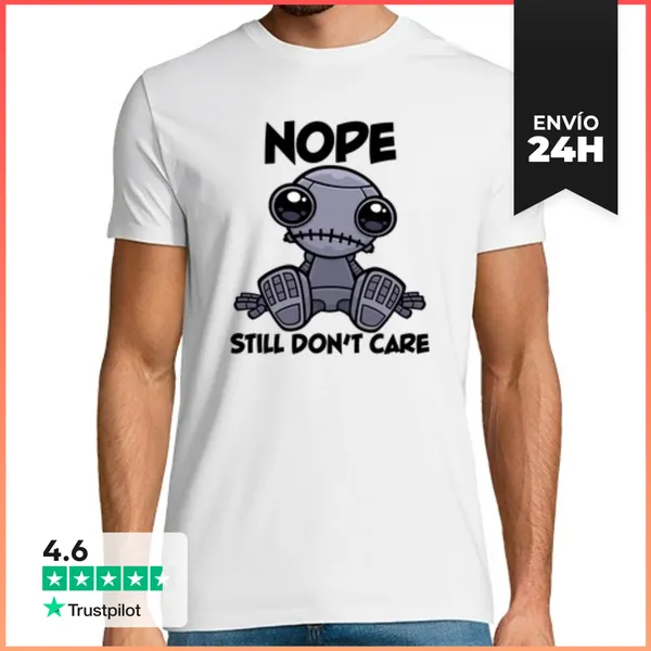 Camiseta Hombre Clásica No Todavía No Me Importa Lindo Robot