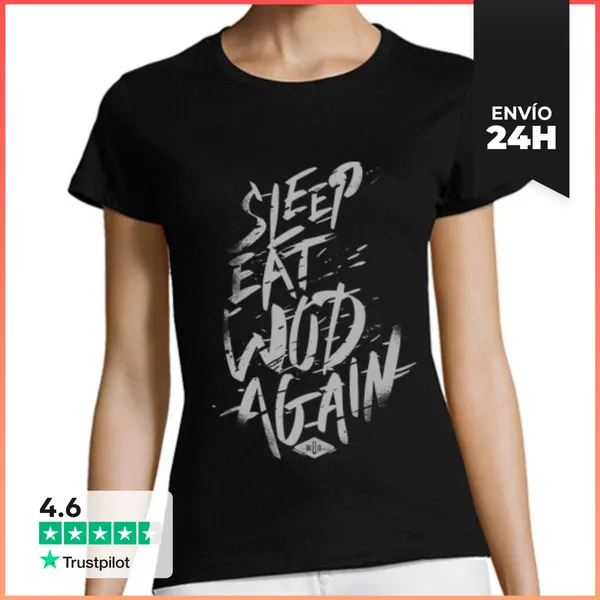 Camiseta Mujer Clásica Sleep, Eat, Wod, Again Vol. 3 LaTostadora
